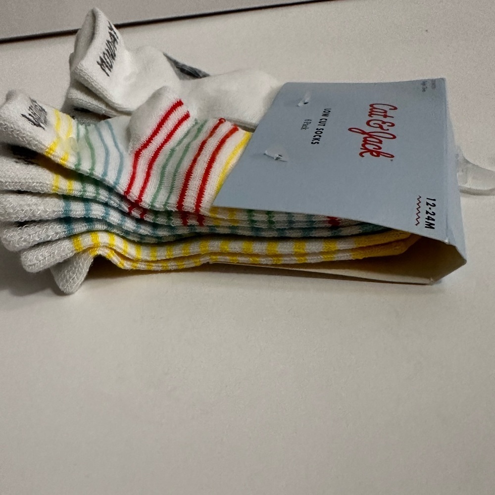 🧦 NWT Cat & Jack 6pk Kids Low-Cut Socks - Weekdays (6-12 Months) 🧦 - Picture 7 of 8
